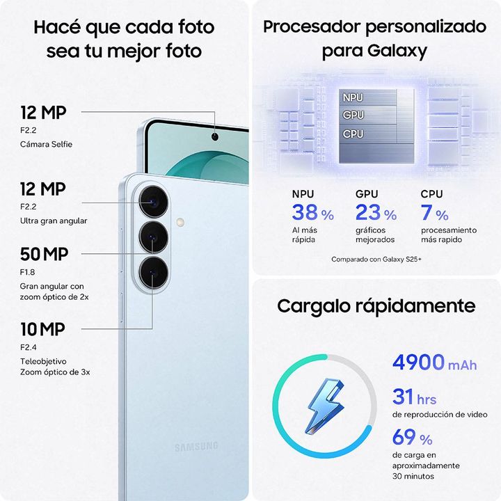 Celular Samsung S26+ 12GB 256GB Violeta - Vista 5