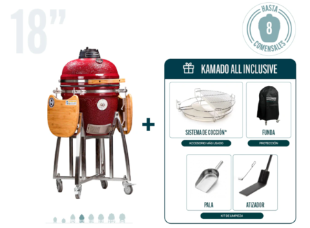 PROMO ALL INCLUSIVE: KAMADO ASADOR PORTEÑO 18" 