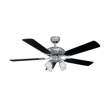 Ventilador de Techo Liliana 5 Palas de Madera Reversibles BlancoNegro 120cm 4 luces VVTHM415