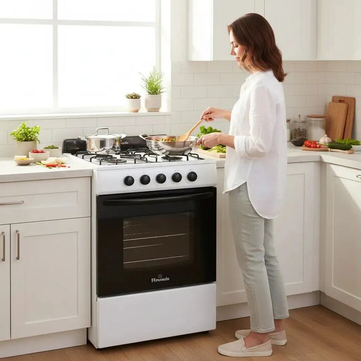 Cocina Florencia 56cm 4 Hornillas 5506 Blanca Multigas - Vista 2