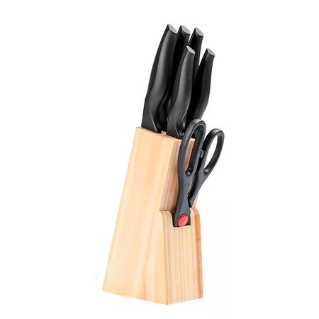 Set De Cuchillos Con Taco De Madera Brinox ( 2556/111)