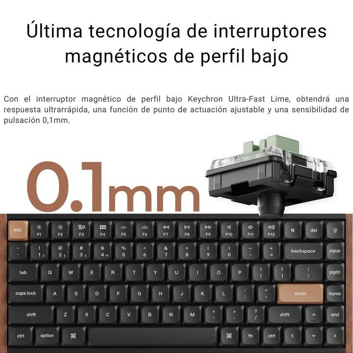 Teclado Magnético Keychron K3 HE 75% Negro - Vista 2