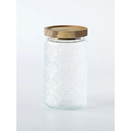 Frasco Blackly Tramado Flores Acacia con Tapa 1000 ml