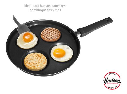 Sartén Aluminio Para Huevos 4 En 1 Hudson Negro - Vista 7