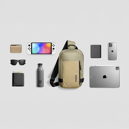 Bandolera Tomtoc Navigator-T24 5L iPad 11" Caqui