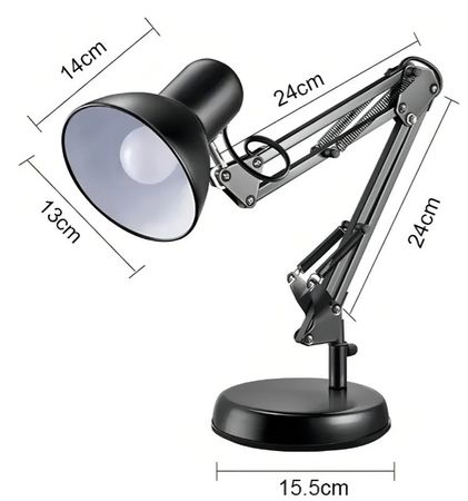Lámpara Escritorio Mesa Brazo Articulado Metal Morza Mt 811 Estructura Negra R Star