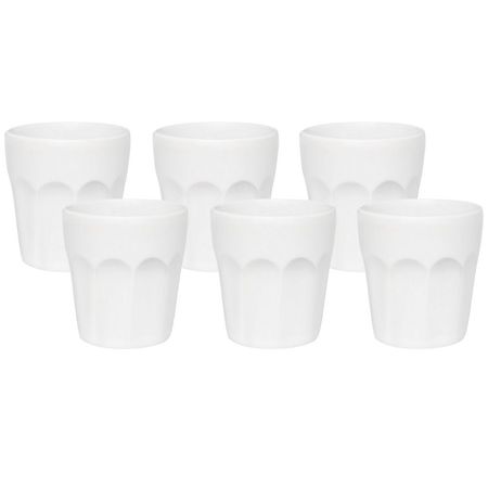 Set X 6 Vasos De Café De 90 Cc Blanco Oxford