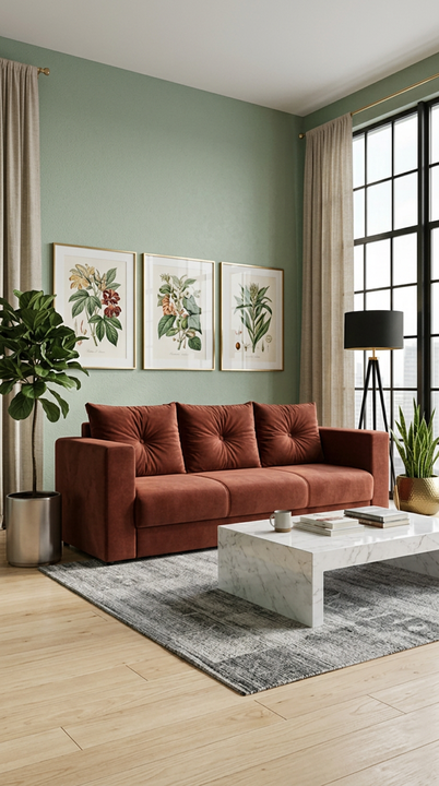 Sillon Yostin tres cuerpos terracota - Vista 3