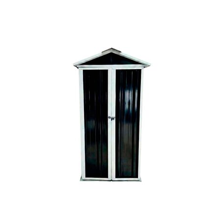 Armario Deposito Galpon de jardin 1x.58x2 Negro Piso + Estante Calibre 28 DON ACERO 