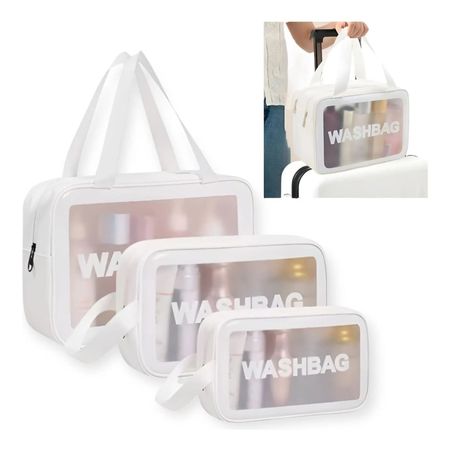 Set 3 Neceser Impermeable Porta Cosméticos Washbag Pvc Viaje