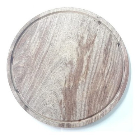 Set 3 Pizzeras De Madera Ferpa 35 Cm Redondo Con Ranura