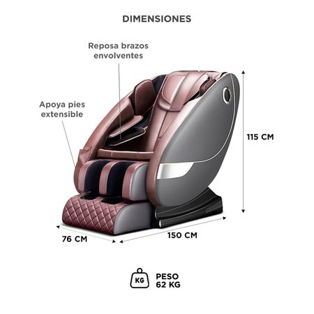Sillón Masajeador Gadnic Titanium Masaje Cuerpo Completo Terapia De Calor Bluetooth