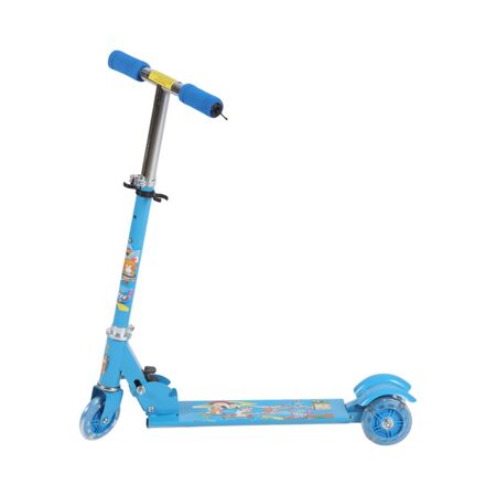 Monopatin Infantil Plegable con Luces Azul