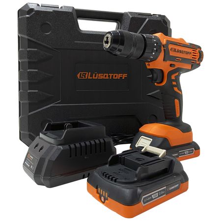 Taladro Percutor Inalambrico Lusqtoff Atl18-9b Kit Maletin