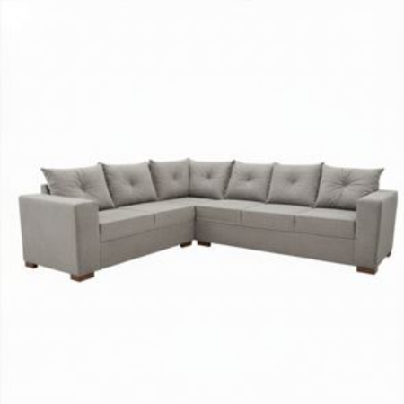 Sillon esquinero Bariloche con seis lugares color gris claro