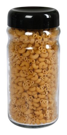 Frasco Vidrio Hermético 1800 Cc Cierre Rosca Tapa Plástica Negro