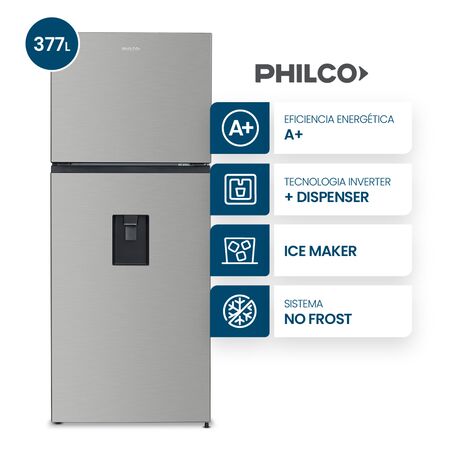 Heladera Philco 377L Top Mount No Frost Inverter PHNT375XDI 