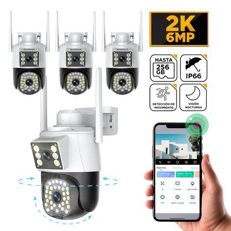 Kit x4 Cámara De Seguridad Gadnic S-Cam Full HD 3MP Control Por App Visión Nocturna IR Color