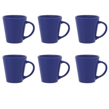 SET X6 JARROS MUG 250 CC CONICO DROP AZUL Oxford