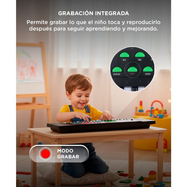 Órgano Musical Gadnic T050 Teclado Para Niños - Vista 4