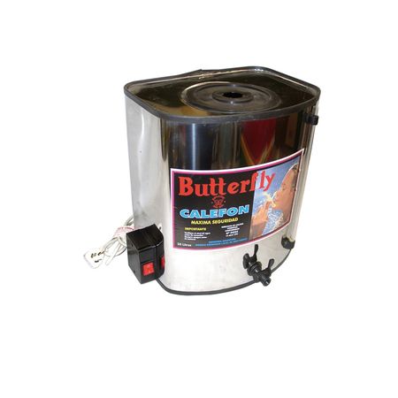 Calefon Butterfly 20 Lts Acero Inox Grifo Plastico Aprobado