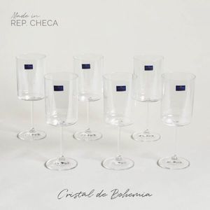 SET X12 COPAS DE CRISTAL DE BOHEMIA ANITA 400 ML