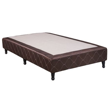 Base de Sommier Maxiking Esmeralda 1 Plaza y Media 100x190cm Tapizado de Jackard Resistente con Espuma y Tela Antideslizante Con Patas de Madera