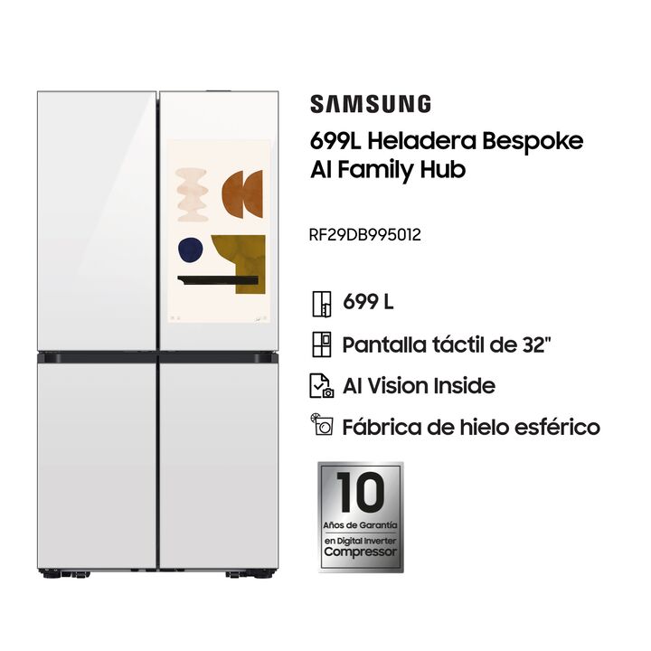 Heladera Samsung Bespoke RF29DB995012BG 699L con Pantalla - Vista 1