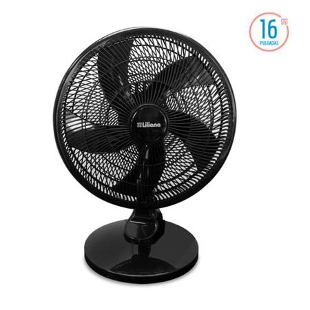 Ventilador Turbo Oscilante Liliana 16" Parrilla Negra Vsop16