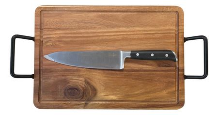Set De Tabla Y Cuchillo Chef De 7  Hudson Cbs02 Marrón