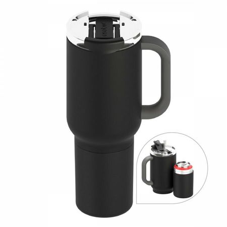 Vaso Termico Asobu Duplex Acero Inoxidable 660 ml + 360 ml Black