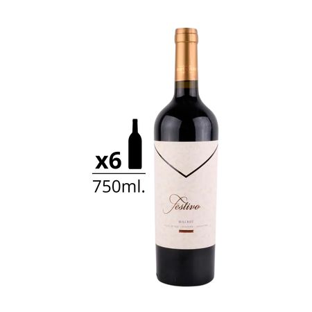 Vino Tinto Festivo Malbec Caja x 6