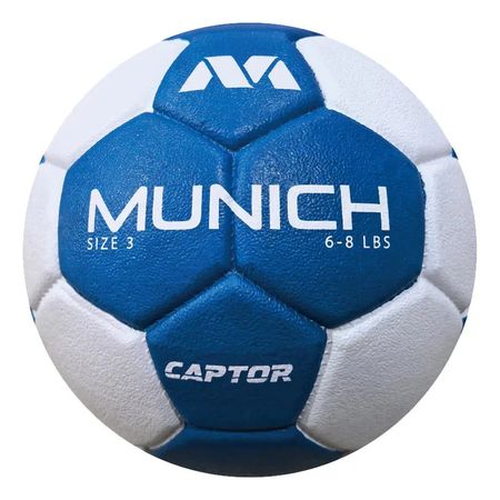 Pelota De Handball Munich Captor Foam Costura Mould Tech Azul/Blanco 3