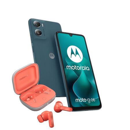 Combo Moto G06 4+64GB Tapestry + Moto Buds Guitar Peach Pink