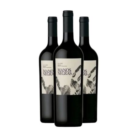 Vino Tinto Manos Negras Malbec Caja x 3