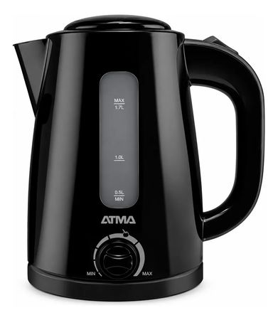 PAVA ELECTRICA ATMA PE1821NAN 1.7LTS C/CORTE Y CONTROL TEMP NEGRA