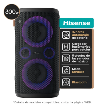 Parlante Portátil Hisense Party Rocker One Hp100 Negro Negro