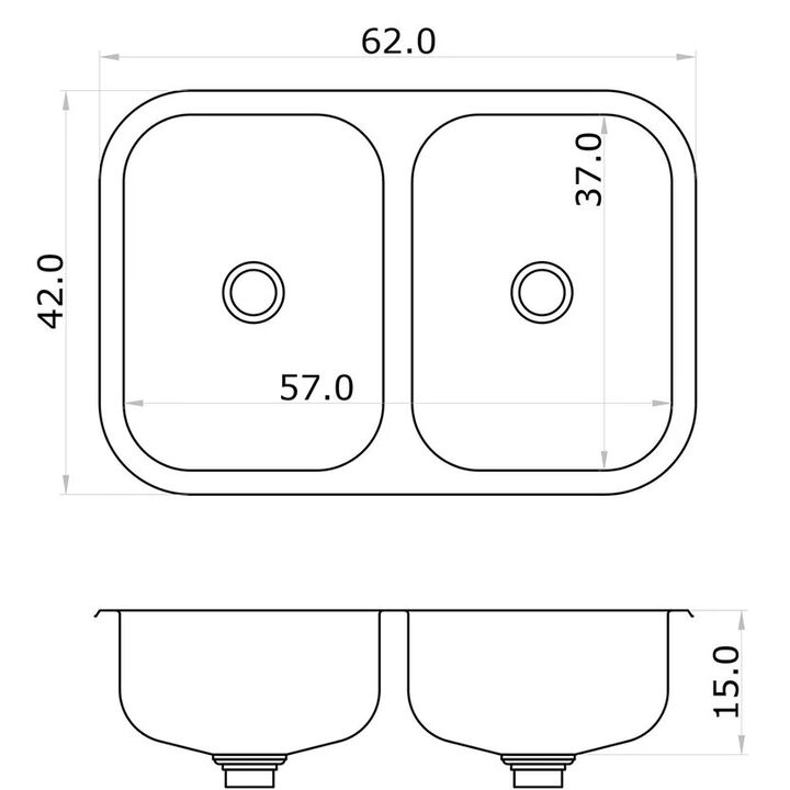 Pileta de Cocina Económica Doble 104EC Mi Pileta - Vista 5