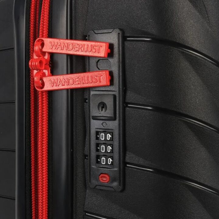 Valija Wanderlust 20 Pulgadas Expandible Negro Y Rojo 48065 - Vista 4