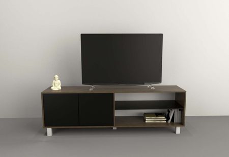 Mesa Tv Hasta 75 2 Puertas Nogal L.|negro M. Tables