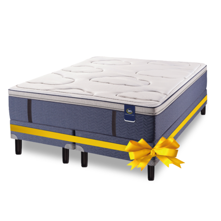 COLCHON SOMMIER DE REGALO SERTA PENSILVANIA RESORTES TEJIDO DE PUNTO 200X200