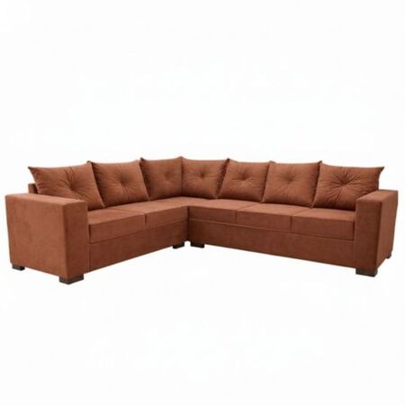 Sillon esquinero Bariloche con seis lugares color terracota