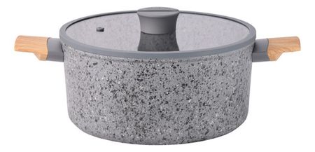 Nueva Olla 28 Cm Stone Aluminio C/ Antiadherente Hudson Gris