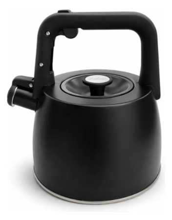 Pava silbadora negra acero inoxidable 2.5 L Hudson DESIGN