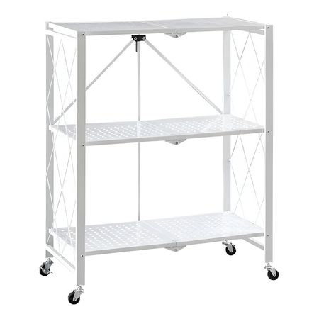 Organizador Multiuso 3 Estantes Plegable Ruedas Tm Blanco