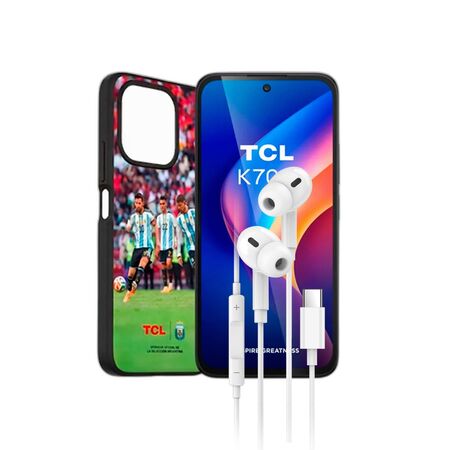 Combo TCL K70 12+128GB Midnight Black + Auriculares Dekkin USB-C
