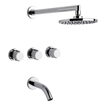 Juego Para Banera Y Ducha Griferia Fv 0103/17p California Plateado Cromado