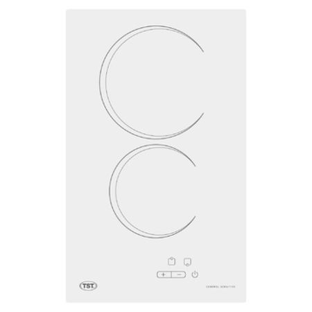 Anafe Electrico TST Vitroceramico Blanco 2 Hornallas