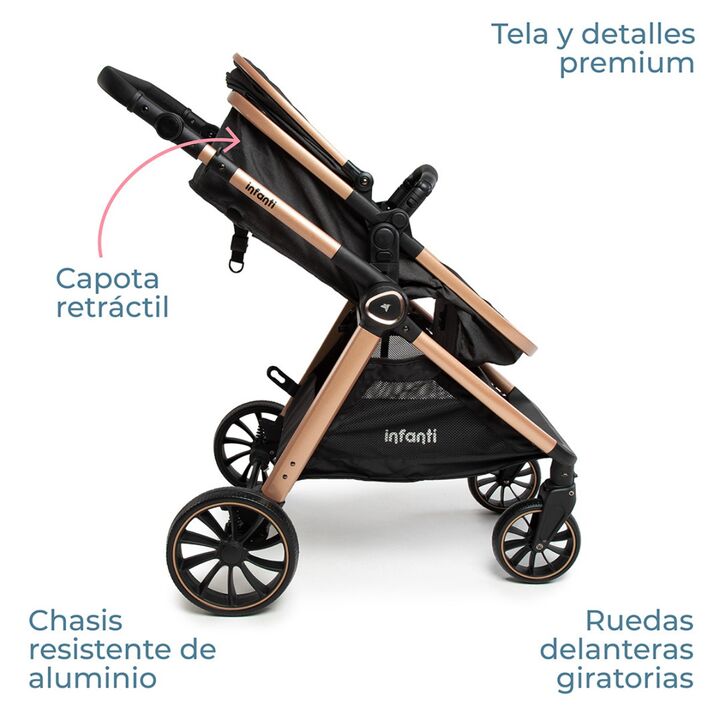 Cochecito Travel System Infanti Romanzo Bronce - Vista 12