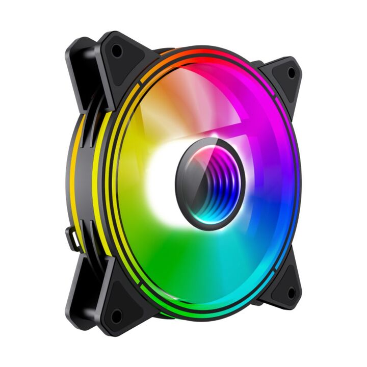 Fan Gamemax Para Gabinete 120mm ARGB FN-12RAINBOW-QI - Vista 2